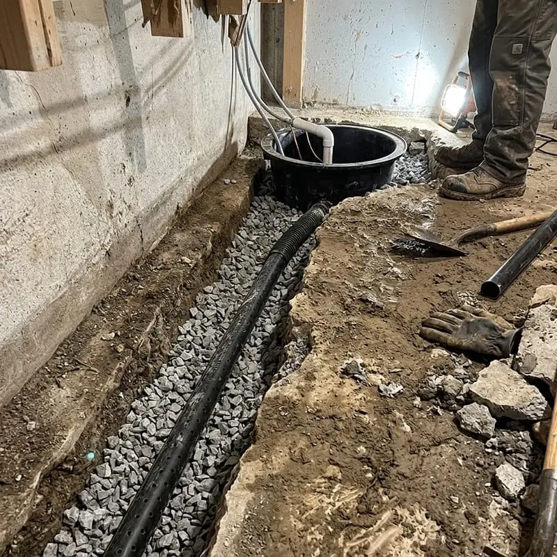 Interior French Drain Installation